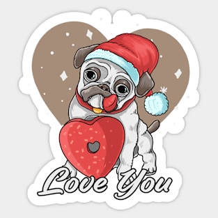 Puppy Loves You Sticker